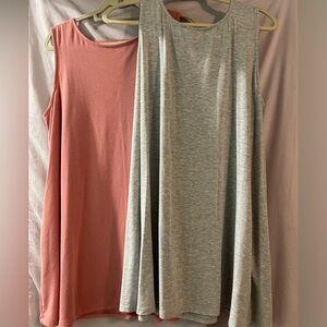 Zenana: Ht. Grey Women's Wide Strap Tank Top,w/Side Pockets.Size 1X